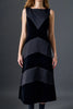 Velvet satin combo maxi dress black by English Factory