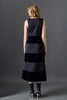 Velvet satin combo maxi dress black by English Factory