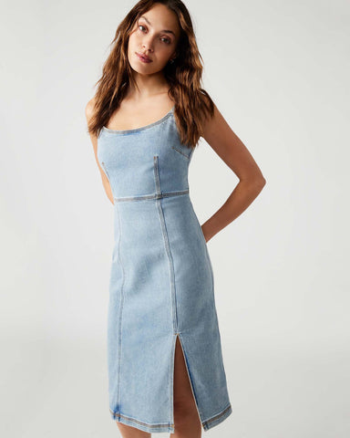 Giselle dress washed denim by Steve Madden