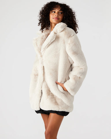 Snow coat in beige by Steve Madden