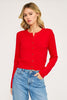 Celeste Red Heart Button Cardigan by Lucy Paris