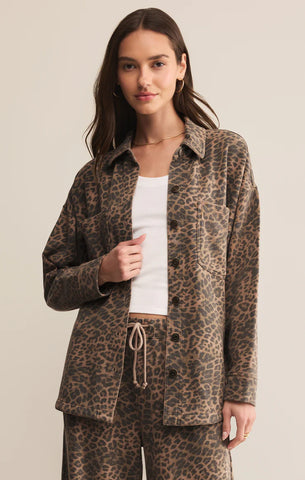 All day leopard jacket desert tan by Z Supply