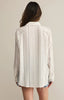 The perfect linen striped top in white by Z Supply