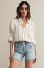 The perfect linen striped top in white by Z Supply