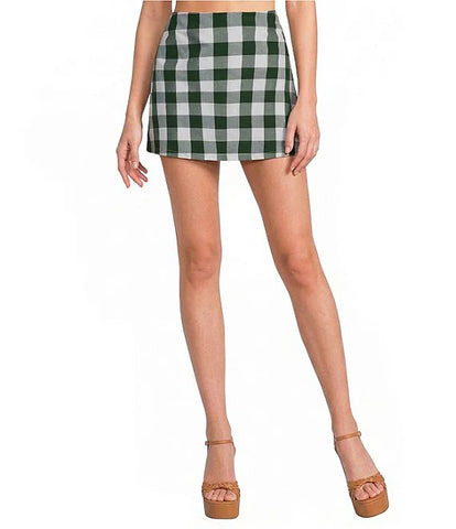 Billie mini skirt green by Lucy Paris