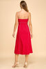 Red midi bow sundress  by TCEC