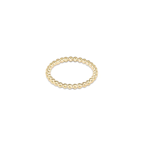 Classic Gold 2mm Bead Ring by Enewton