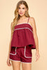 Burgundy ric rac tank by TCEC
