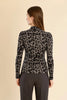 leopard thin knit mock neck by Molly Bracken