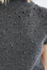 Studded vest dark grey by Molly Bracken