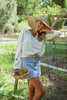 Embroidered bohemian blouse by Molly Bracken