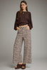 Zebra print wide leg pants by Entro