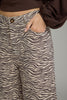 Zebra print wide leg pants by Entro