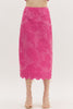 Brocade midi skirt magenta by Entro