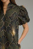 Olive black fan print mini by Entro