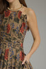 Camel floral strapless midi by Entro