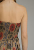 Camel floral strapless midi by Entro