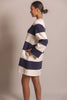 Funnel neck rugby stripe mini dress By: P.cill