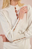 Off white gold button detail sweater by Molly Bracken