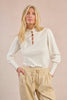 Off white gold button detail sweater by Molly Bracken