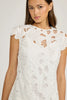 Greta eyelet Mini Dress White by Lucy Paris