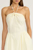 Hilary bead detail dress yellow by Lucy Paris