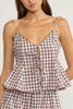 Holly tie tank brown by Lucy Paris
