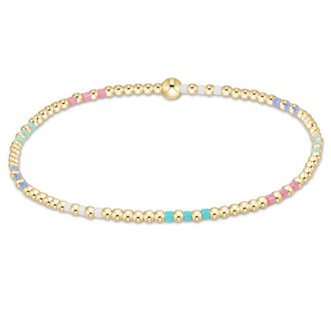 Hope joy pattern 2mm bead bracelet hot mess ss25