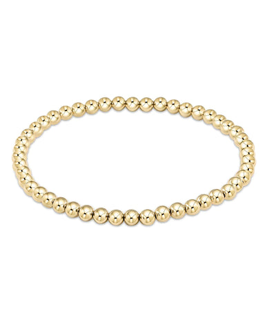 classic gold 4mm bead bracelet by Enewton