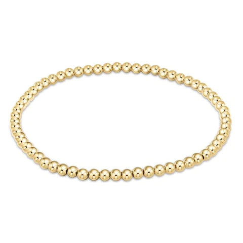 classic gold 3mm bead bracelet by Enewton