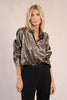 Chocolate snake print blouse by Molly Bracken