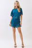 teal lace short set by TCEC