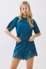 teal lace short set by TCEC
