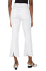 Gia glider crop flare tulip back slit 25.5" white by Liverpool