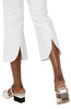 Gia glider crop flare tulip back slit 25.5" white by Liverpool
