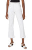 Gia glider crop flare tulip back slit 25.5" white by Liverpool