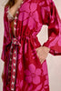 Long belted kimono floral print by Molly Bracken