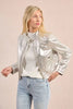 Silver moto jacket by Molly Bracken
