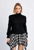 High neck long sleeve lace top by Molly Bracken