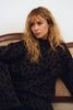 Animal print knit top charcoal by Molly Bracken