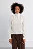 High neck long sleeve lace top by Molly Bracken