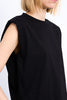 Black shoulder pad tee with bling by Molly Bracken