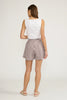 Rocco pleated brown shorts by Lucy Paris