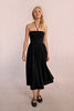 Strapless smocked dress black by Molly Bracken