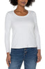 Long sleeve scoop neck tee white by Liverpool
