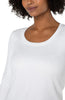 Long sleeve scoop neck tee white by Liverpool