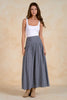 Blue pinstripe maxi skirt by Elan