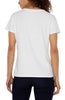 Short Slv Crew Neck Tee with Rib Trim in White by Liverpool