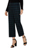 Mabel pull on dark forest tartan pants by Liverpool