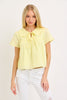 Butter yellow top tie detail by Lena